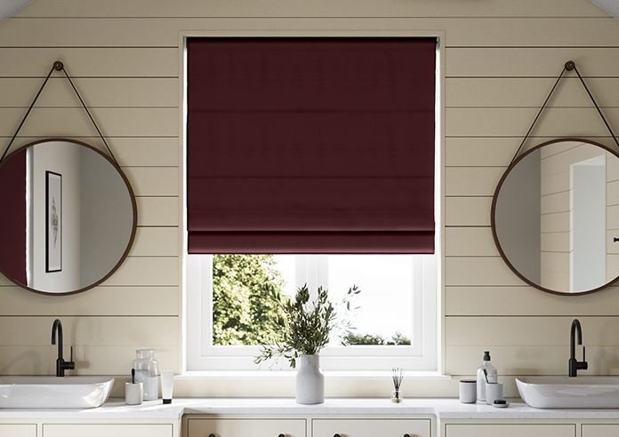 Shima Faux Silk, Claret - Roman Blind - Image 3